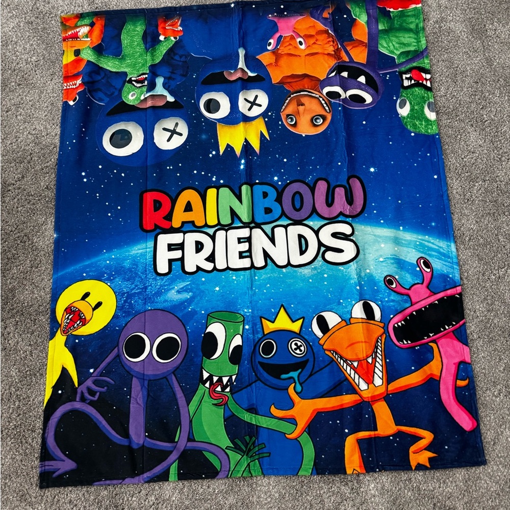 Colorful Rainbow Friends Blanket 58 X 47